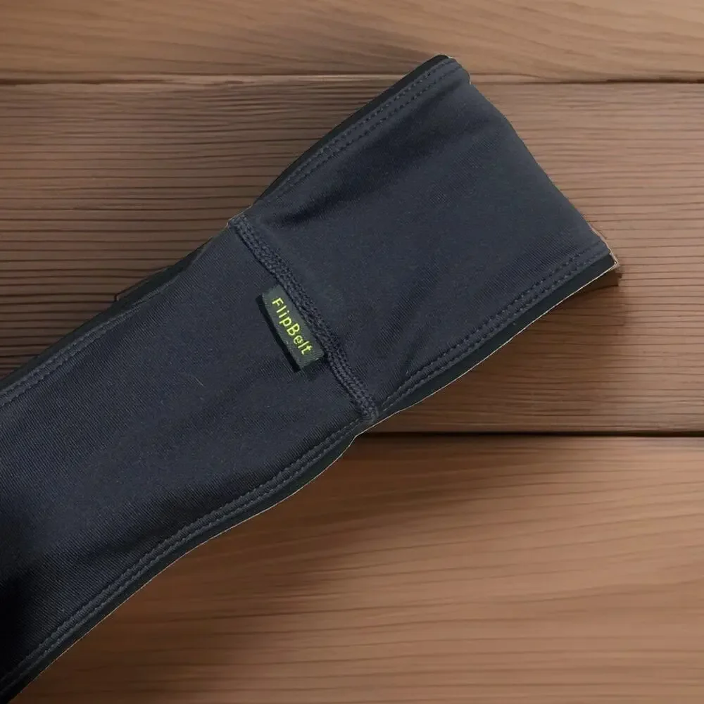 Flip Belt Classic Running And Travel Belt Black And Gray Size Medium